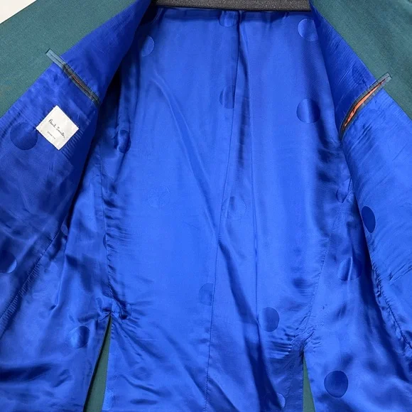 Paul Smith SOHO Fit Teal Green Two-Piece Wool Suit Jacket & Trousers - Picture 3 of 4